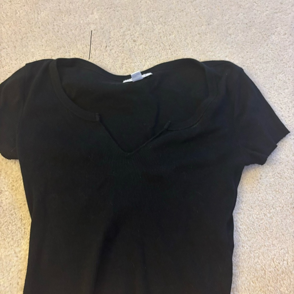 Topshop Black Short Sleeve Tee